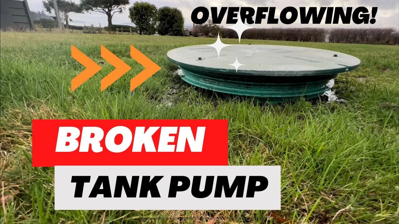 Tank pump busted! Storm water flooding house and bluff.