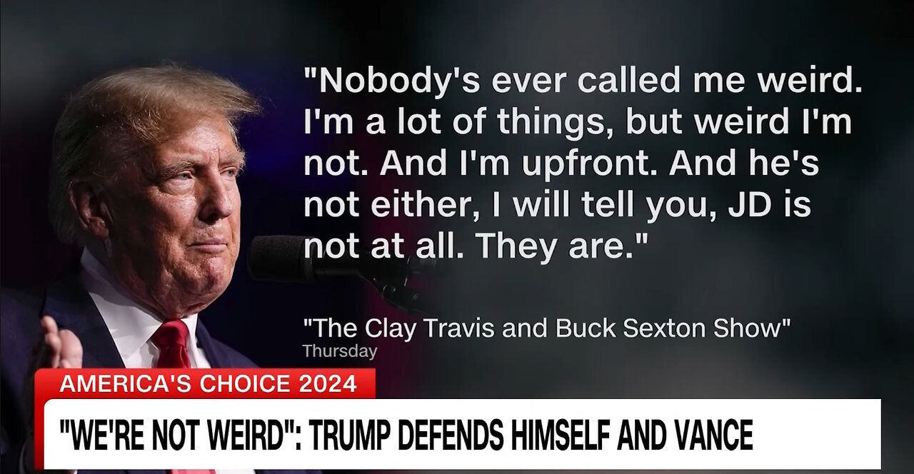 Trump says he and JD Vance are not weird | CNN