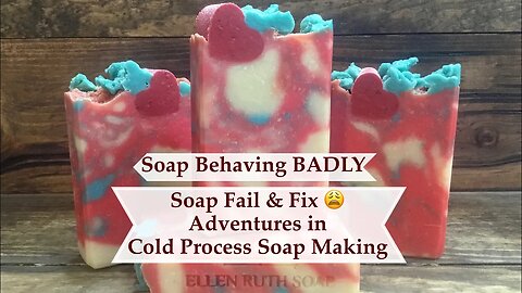 SUGARED STRAWBERRY W/ Coconut Milk Soap SEIZE😱 How to Save a Ruined Batch! | Ellen Ruth Soap