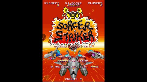Sorcer Striker Arcade Game, Raizing 1993, longplay