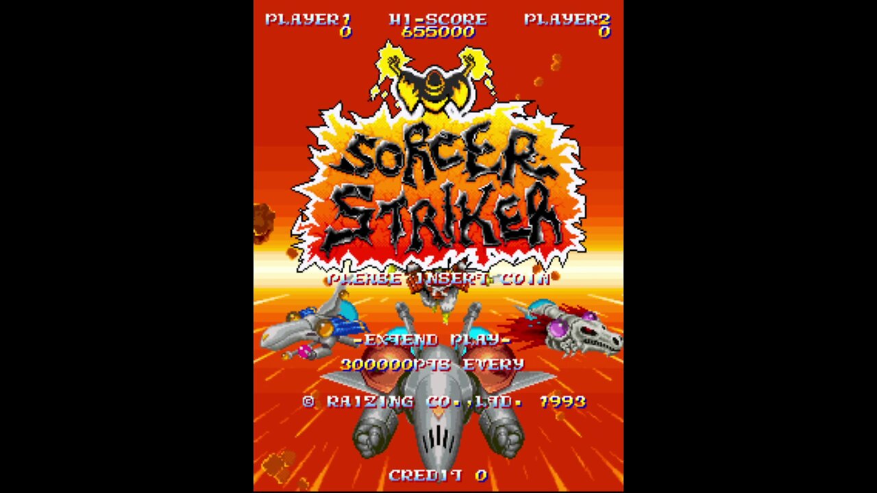 Sorcer Striker Arcade Game, Raizing 1993, longplay