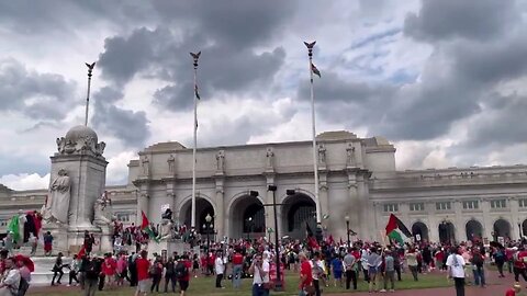 Not Just Anti-Israel, It's Anti-AMERICAN: Protesters Remove American Flags Outside DC Union Station