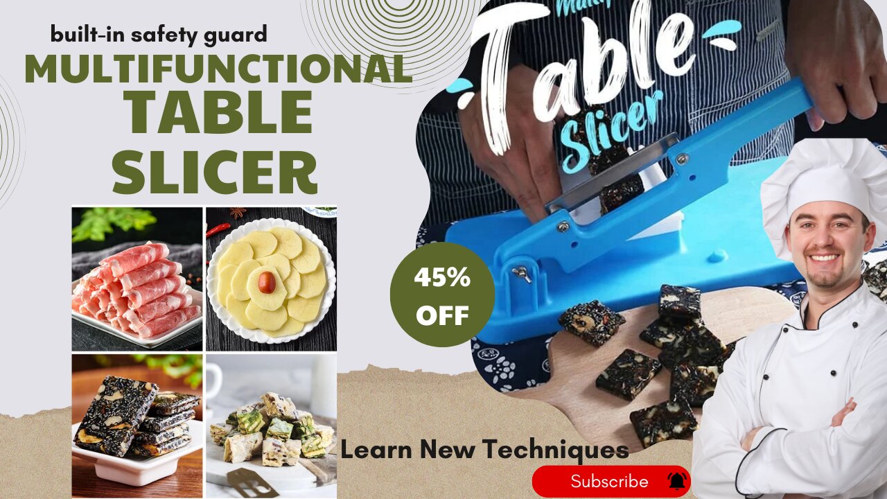 Save Time in the Kitchen with the Multifunctional Table Slicer – Fast and Easy Food Prep!