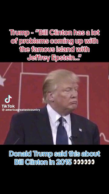 Trump on clinton and epstein in 2015