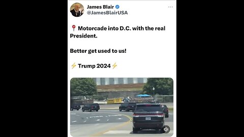 TRUMP❤️🇺🇸🥇🪽MOTORCADE ARRIVES🤍🇺🇸🏅🪽IN WASHINGTON D.C💙🇺🇸🏅🪽🏛️⭐️
