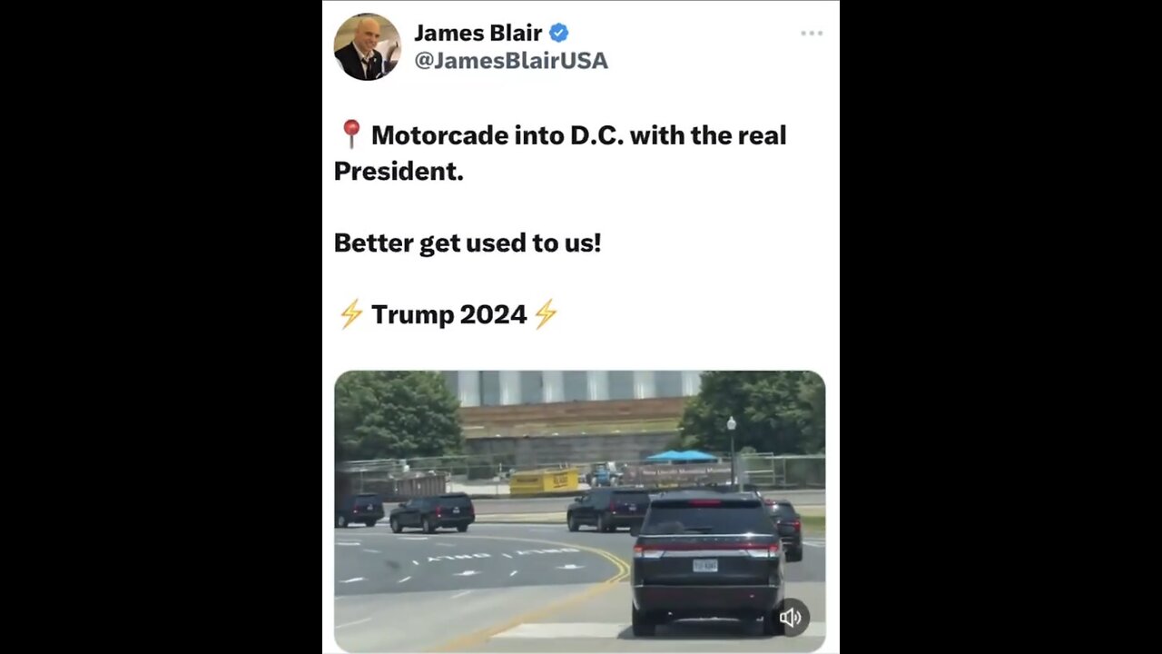 TRUMP❤️🇺🇸🥇🪽MOTORCADE ARRIVES🤍🇺🇸🏅🪽IN WASHINGTON D.C💙🇺🇸🏅🪽🏛️⭐️