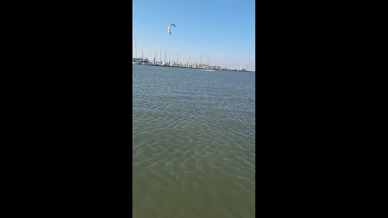 A little kite surfing action