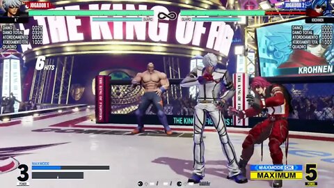 KOF XV 2nd Open Beta - K' 100% Damage Combo (1001 dmg) ESSE COMBO DO K' TIRA APENAS 100% DO LIFE KKK