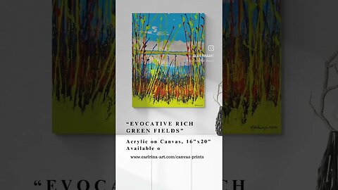 "Evocative Rich Green Fields" #art #reels #artwork #shortvideo #painting #shorts #tiktok