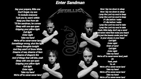 Metallica-Enter Sandman-Metallica lyrics [HQ]