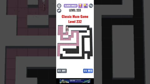 Classic Maze Game Level 232. #shorts