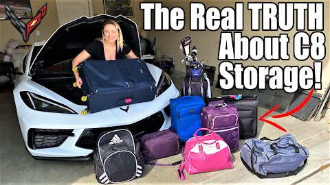 How MUCH can you Truly FIT in the Two C8 Corvette Stingray TRUNKS?