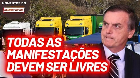 Bolsonaro emite ordem para que Exército libere passagem de caminhões para o 7 de setembro | Momentos