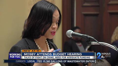 Mosby attends budget hearing citing need for resources to fight crime properly
