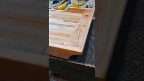 First coat done! 🙂👍 #shorts #tungoil #servingtray #scrapwoodchallenge #scrapwoodproject #woodworker