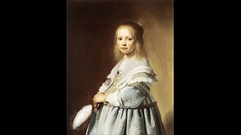 "Portrait of a Young Woman Wearing Blue" by Johannes Cornelisz. Verspronck, painted in 1641