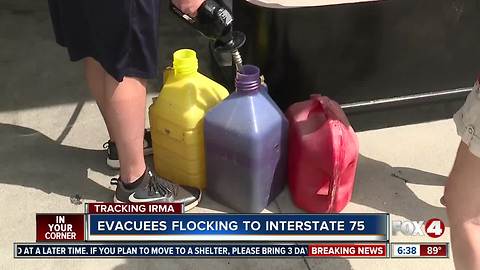 Evacuees flocking to interstate 75