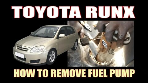 TOYOTA RUNX - HOW TO REMOVE FUEL PUMP #shorts