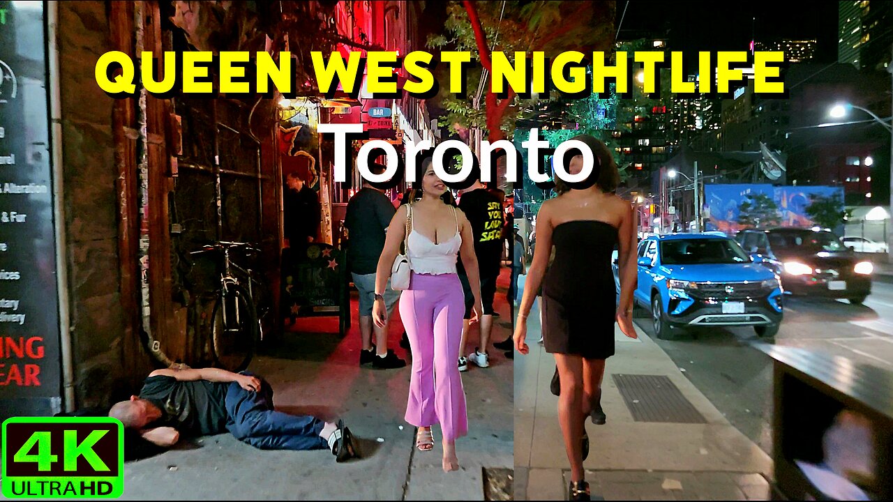 【4K】Saturday Night Downtown Toronto Canada 🇨🇦