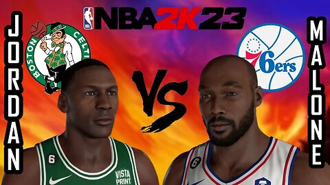 Jordan vs Malone - Celtics vs 76ers - MyLeague: All-Time Legends - Game 3 - #NBA2K23