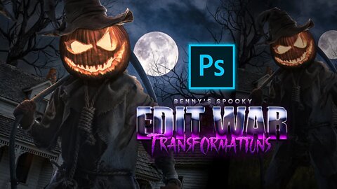 My entry into Benny's Spooky EDIT WAR 2022 - Photoshop Speed Art!