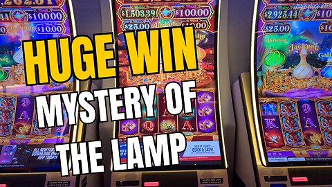 Huge Win on Mystery of the Lamp Slot Machine. Low Rolling Slot Action!