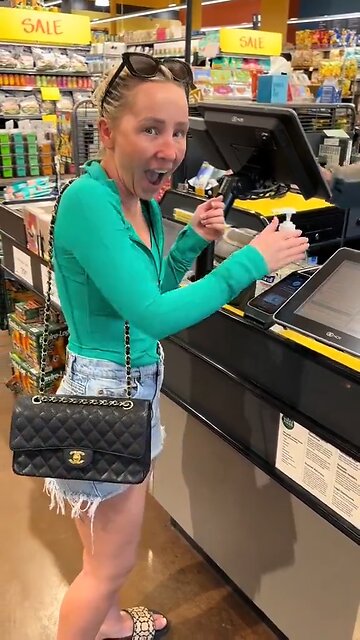 This lady has no idea what's coming...