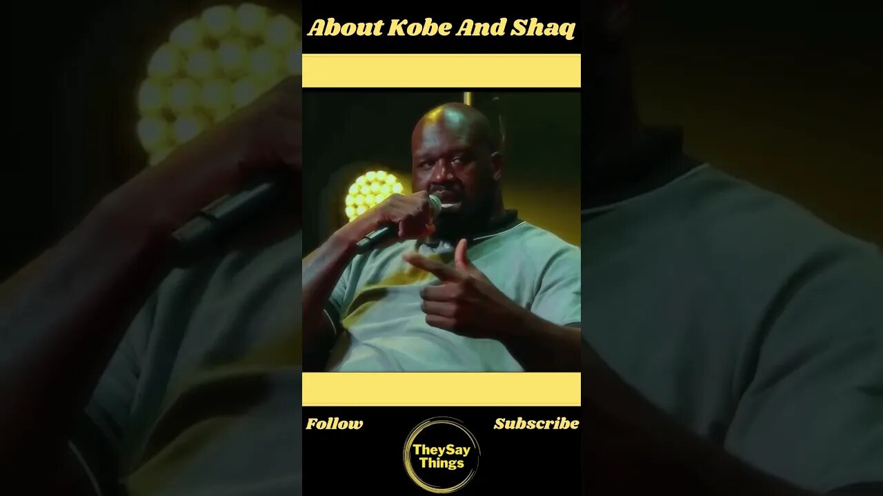 About Kobe And Shaq