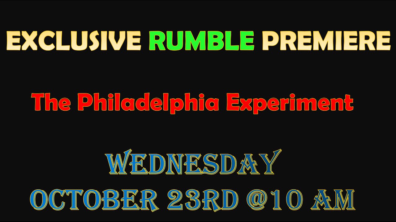 The Philadelphia Experiment Premiere Tomorrow 10am