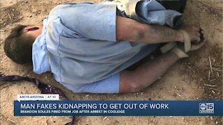 Arizona man accused of faking own kidnapping to evade work
