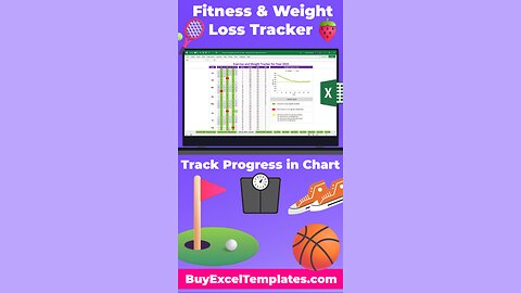 💪🏼Best Fitness & Weight Loss Tracker Spreadsheet🚴🏼‍♂️