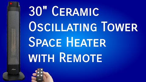 Ceramic Oscillating Tower Space Heater +Remote