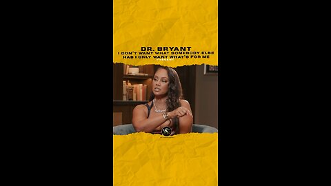 @_drbryant I don’t want what somebody else has I only want what’s for me