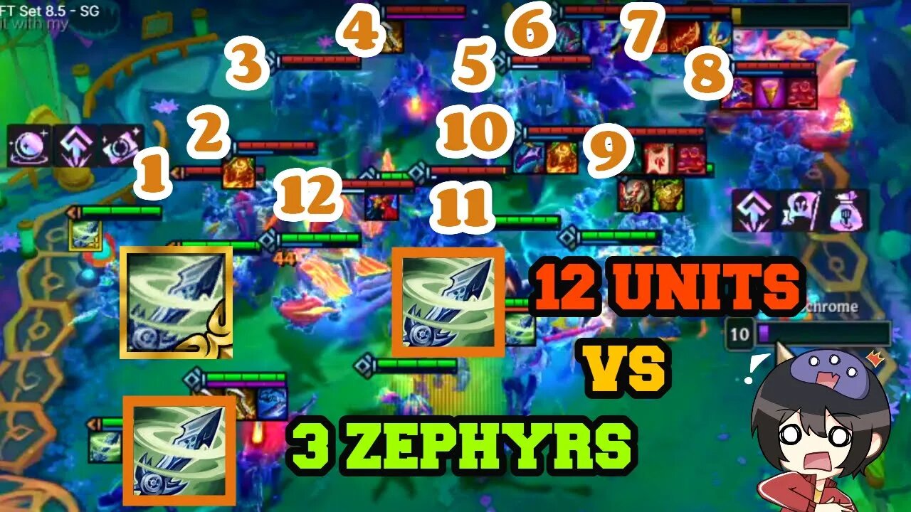 3 ZEPHYRS VS 12 UNITS | ROAD TO CHALLENGER SG SET 8.5 (PLACEMENTS)