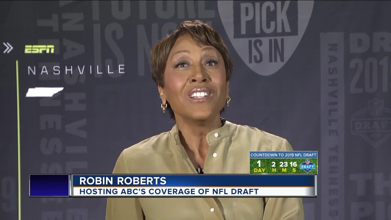 Robin Roberts talks with Brad Galli about hosting the NFL Draft on ABC
