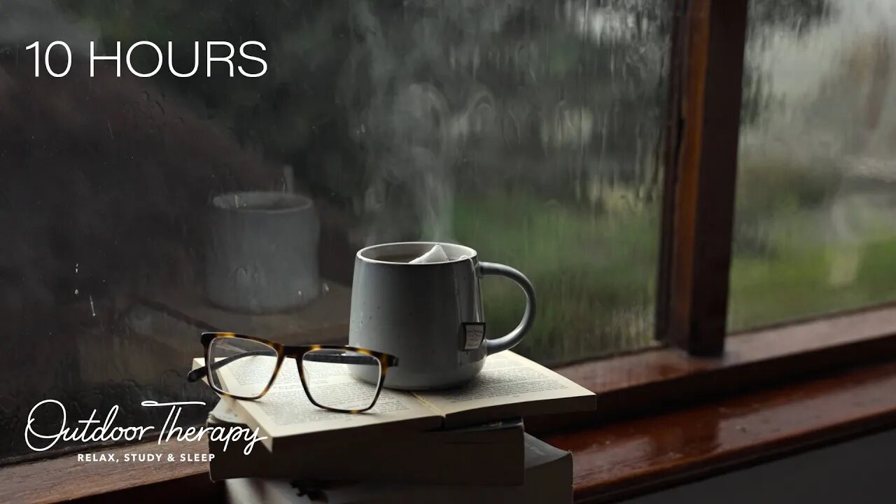 RELAX by a RAINY WINDOW with a GOOD BOOK and a CUP OF TEA | Relaxation & Sleep Ambience | 10 HOURS