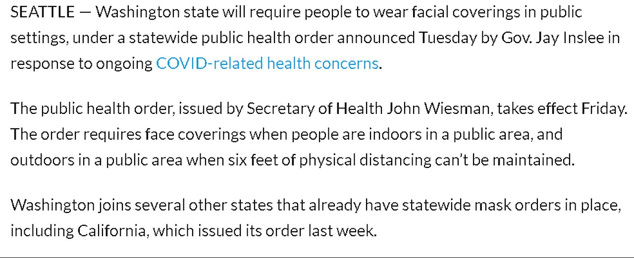 I React To Washington State Making It a Crime If You Go Outside Without A Mask On