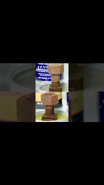 Using penetrating lubricants on a rusted nut and bolt over 3 hours