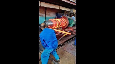 Chinese factory making large springs