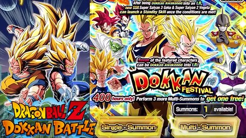 DBZ Dokkan Battle: 8 Year Anniversary LR DokkanFest SSJ3 Goku & SSJ2 Vegeta Banner Summons