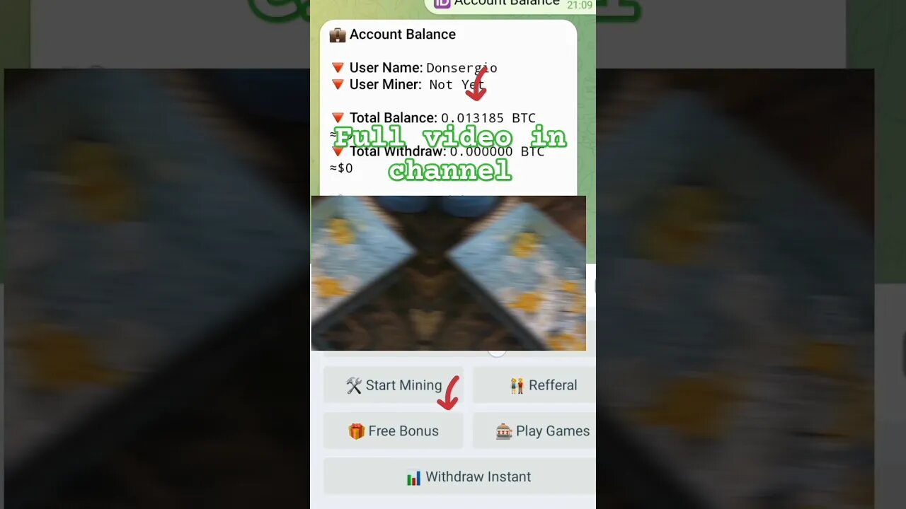 Bitcoin Mining Telegram Bot - Earn BTC without Investment | Payment Proof #telegrambot