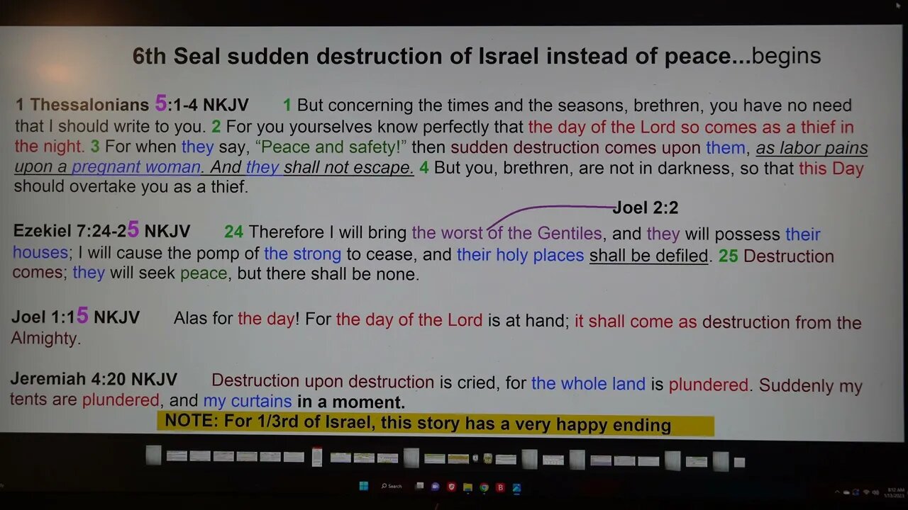 6th Seal sudden destruction of Israel instead of peace