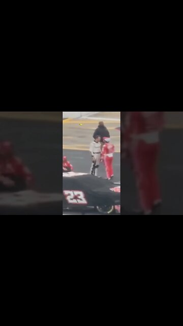 Bubba Wallace Gets Shoved by Aric Almirola