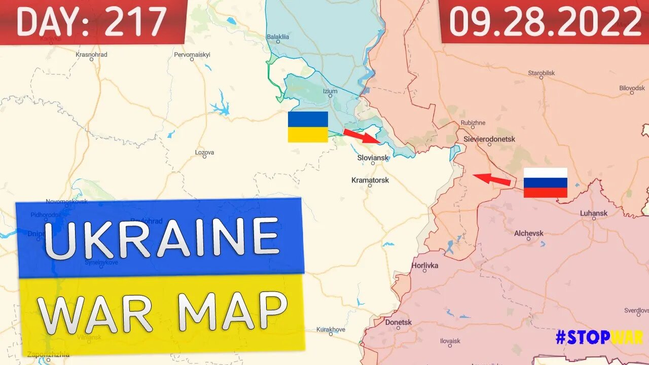 Russia and Ukraine war map 28 September 2022 - 217 day invasion | Military summary latest news today