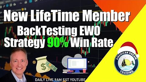 New Lifetime Member BackTesting EWO Strategy 90% Win Rate Stock Market