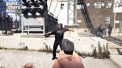 GTA 5 - Trevor's FIVE STAR COP BATTLE At A GRIDLOCK (GTA V Funny Moments)