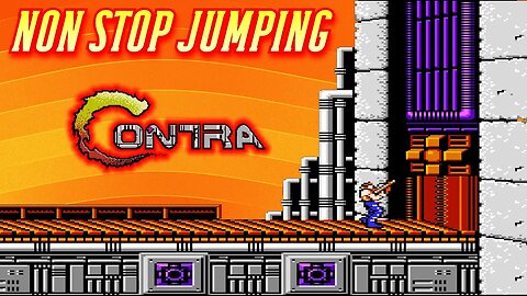 Contra gameplay but I stop jumping with a Fireball on NG+ #7