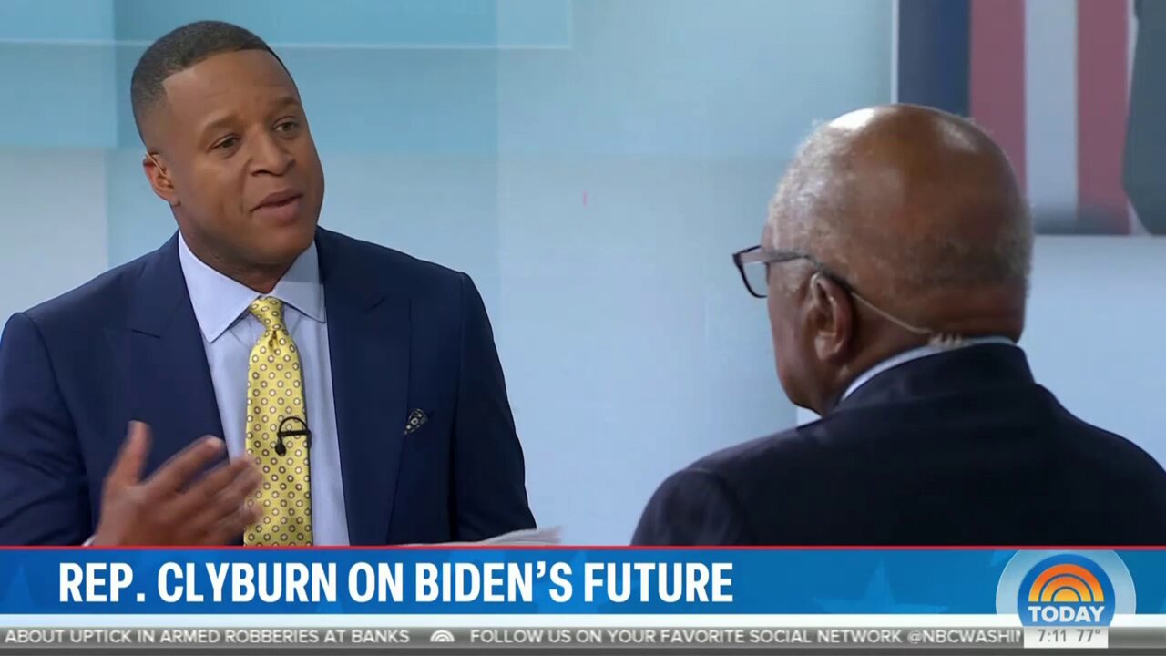 How About That: NBC's Craig Melvin Hounds Rep. Jim Clyburn Over His Support For Declinin' Biden