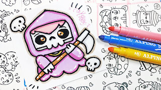 how to Draw Kawaii Death - Handmade drawings by Garbi KW