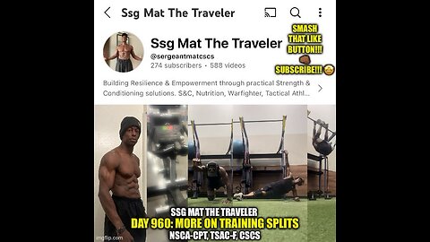 Day 960: More on Training Splits